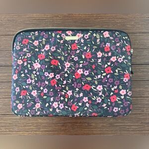 Kate Spade black floral laptop sleeve 13 inch by 9 inch